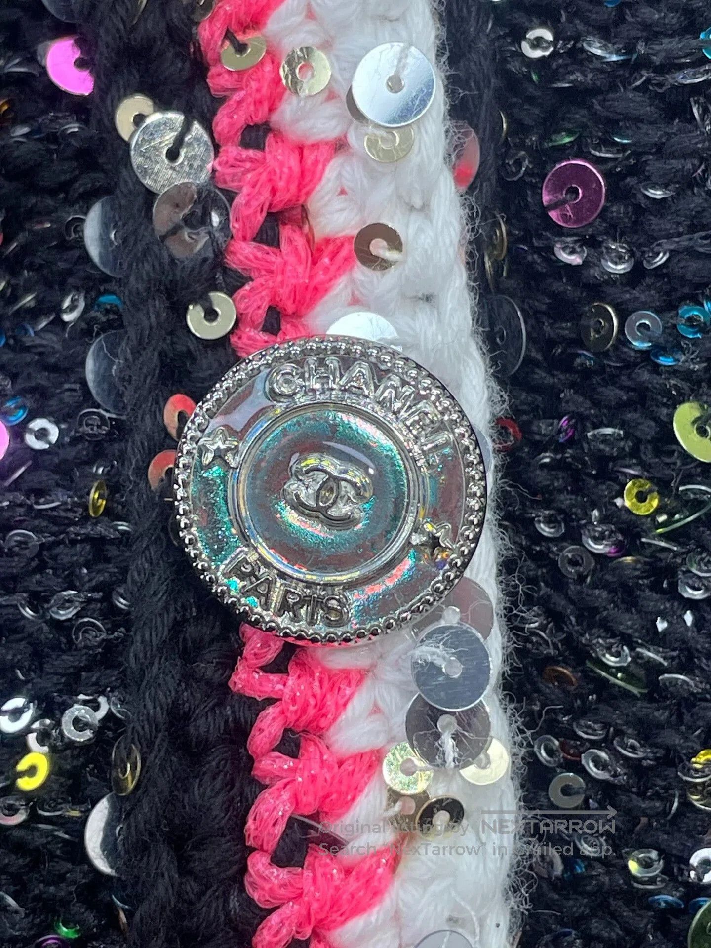Chanel Chanel 24C Black Sequin Knit Cardigan. Size S / US 4 / IT 40 - 4 Thumbnail