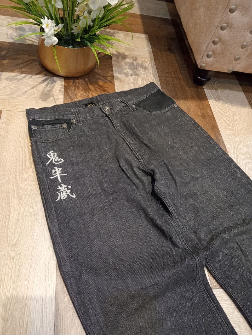 Japanese Brand JAPANESE SUKAJAN BLACK DENIM PANTS Size US 32 / EU 48 - 4 Thumbnail
