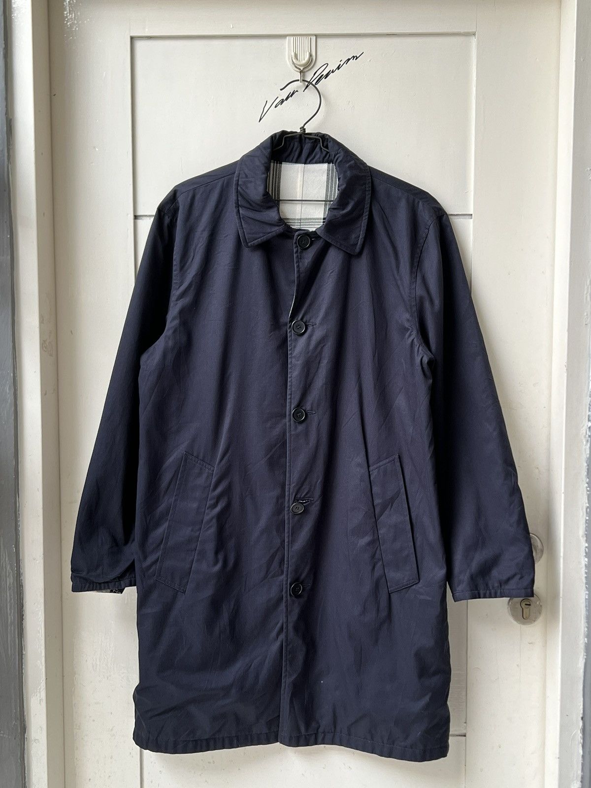 Sandro SANDRO Paris Navy Reversible Coat Jacket Size US M / EU 48-50 / 2 - 18 Thumbnail