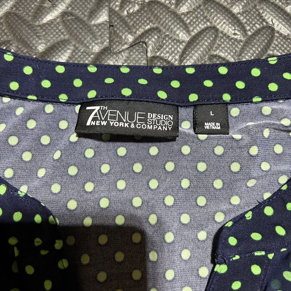 Other 7th Avenue Design Studio Top Ruffle Blouse Polka Dot Large Size L / US 10 / IT 46 - 2 Thumbnail