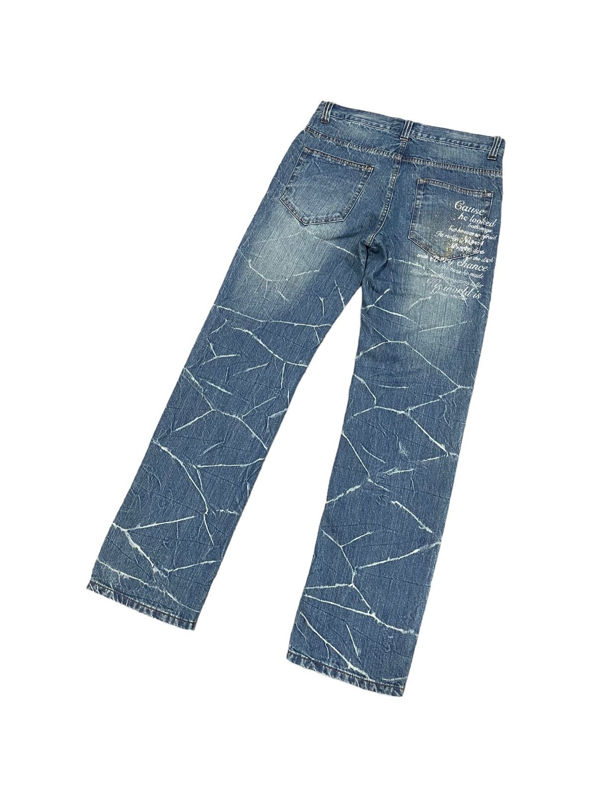 Japanese Brand × Vintage Rare ! Vintage Nylaus Clothing Distressed Flared Jeans Size US 31 - 7 Thumbnail