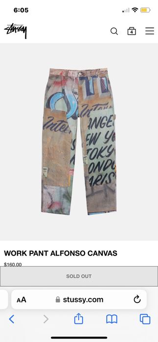 Stussy Stussy work pant Alfonso canvas | Grailed