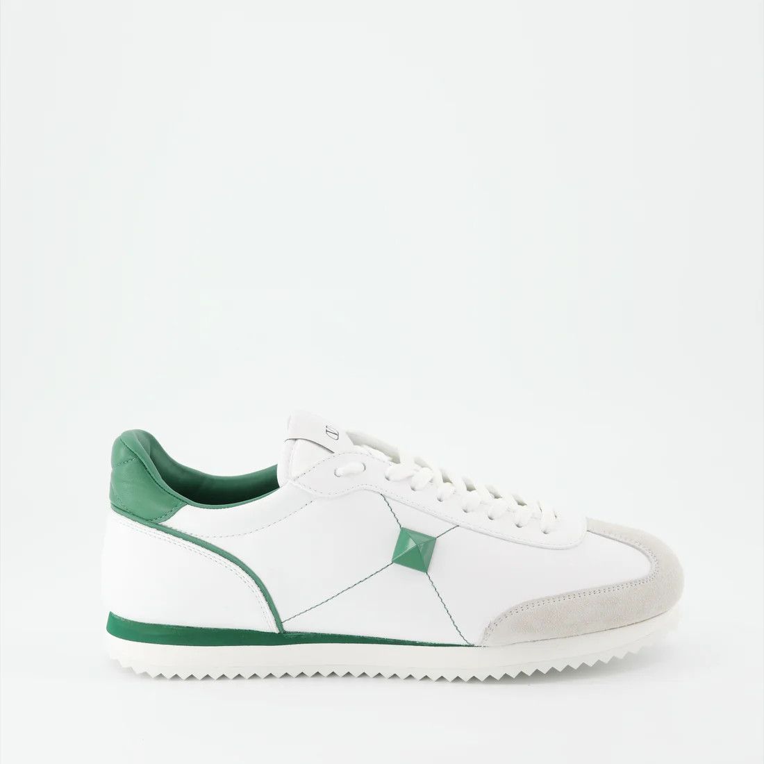 Valentino o1y0525 Low-Top Sneakers in White/Green Size US 6.5 / EU 39-40 - 1 Thumbnail
