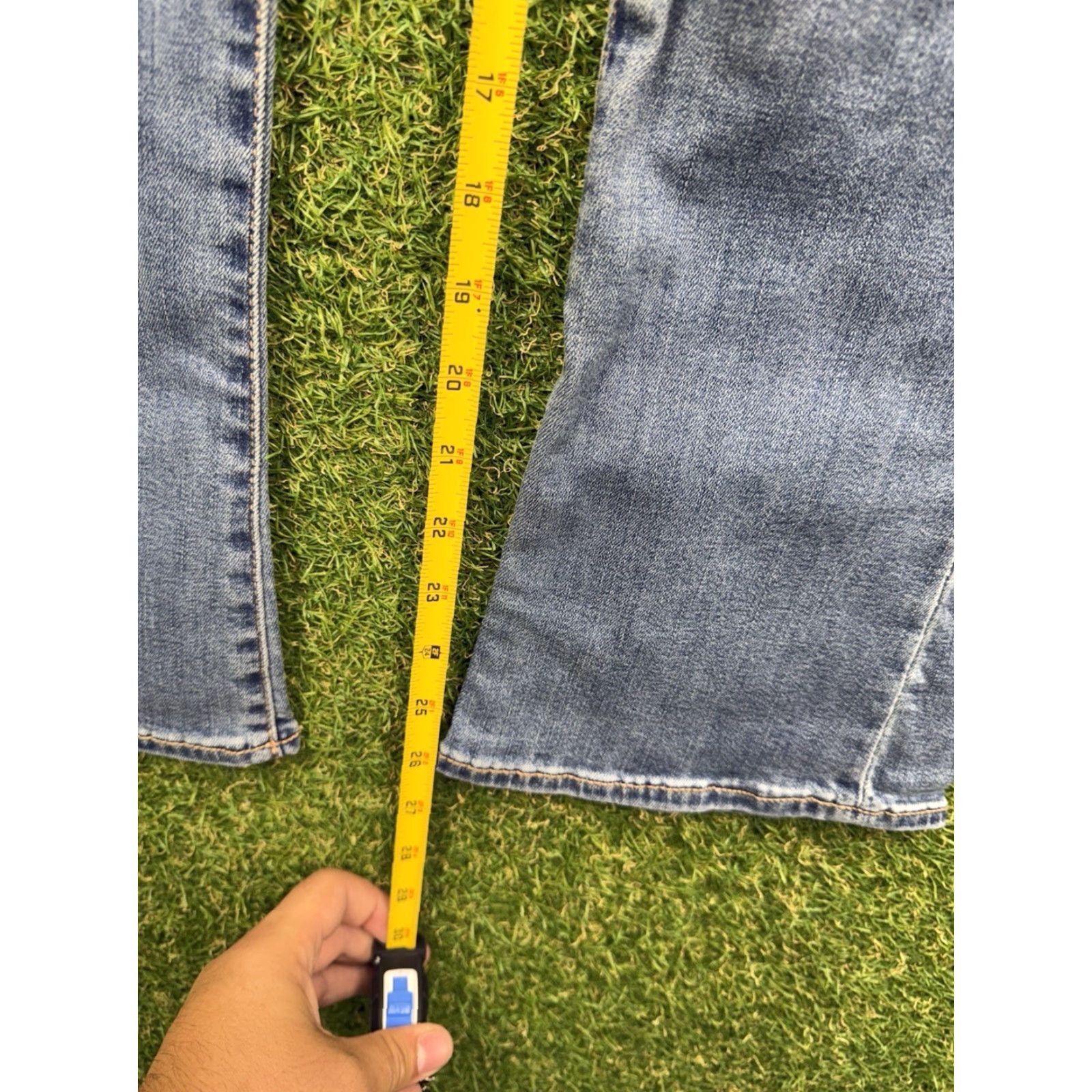 American Eagle Outfitters VINTAGE American Eagle Outfitters Women’s Skinny Kick Jeans Size 6 High Rise Denim Blue Casual 90s Size 28" / US 6 / IT 42 - 6 Thumbnail