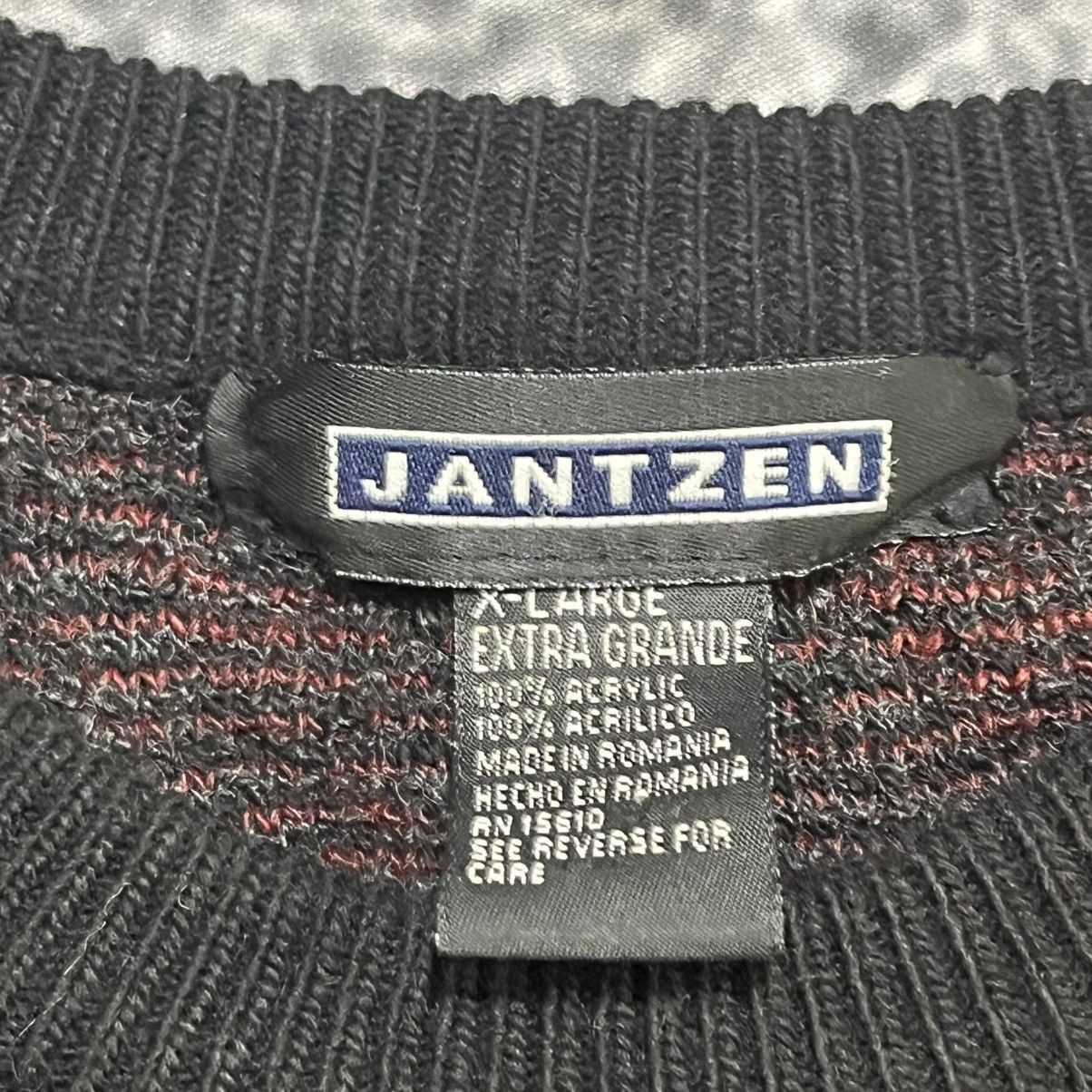 Jantzen Vintage 90s Janzten Geometric Pattern Grandpa Sweater XL Size US XL / EU 56 / 4 - 5 Thumbnail