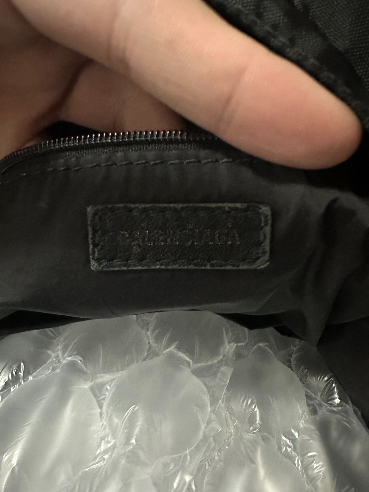 Balenciaga Balenciaga Embroidered Logo Black Backpack Size ONE SIZE - 4 Thumbnail