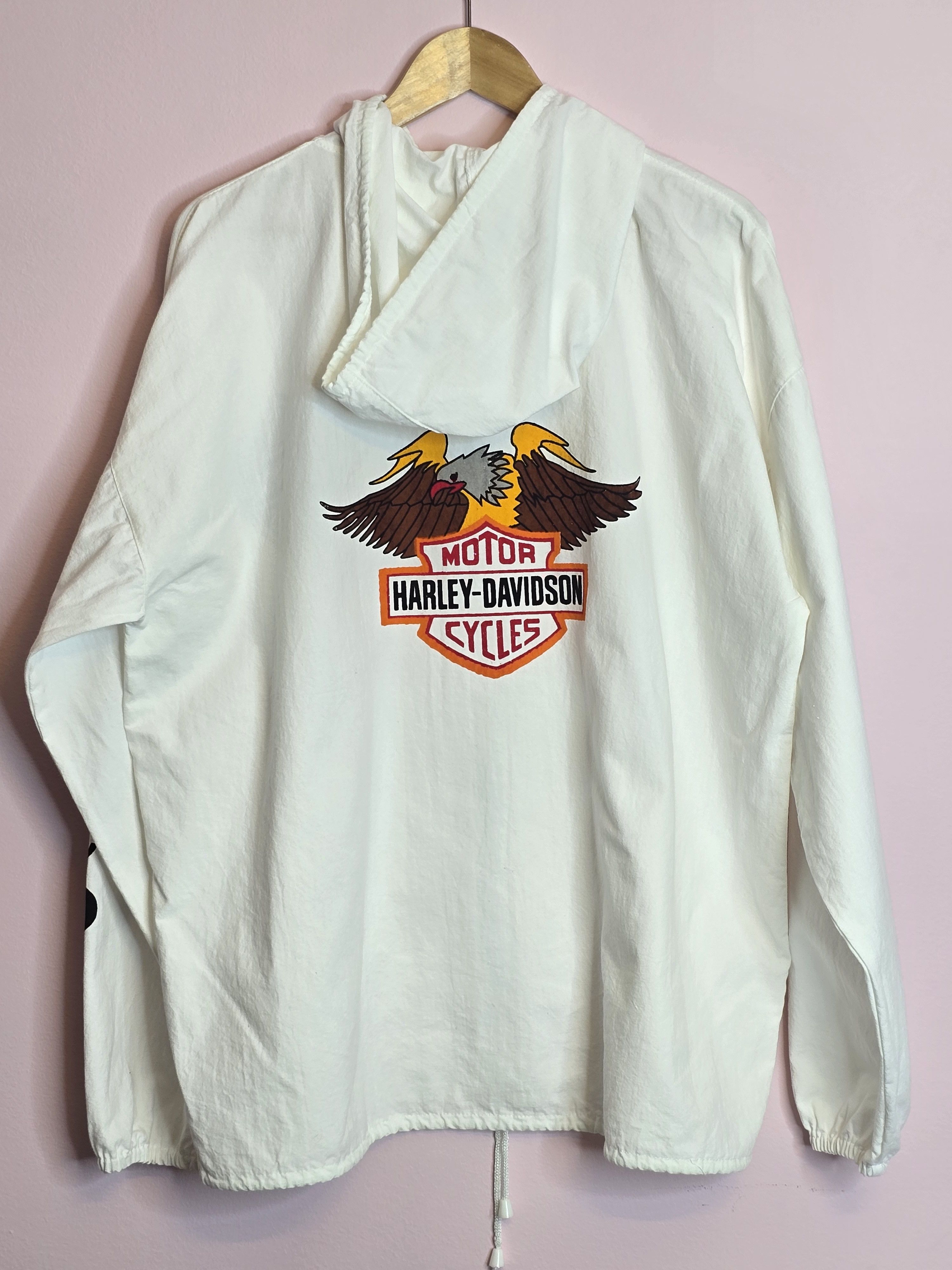 Harley Davidson Vintage Harley Davidson Hooded Zipper Size US XL / EU 56 / 4 - 2 Thumbnail