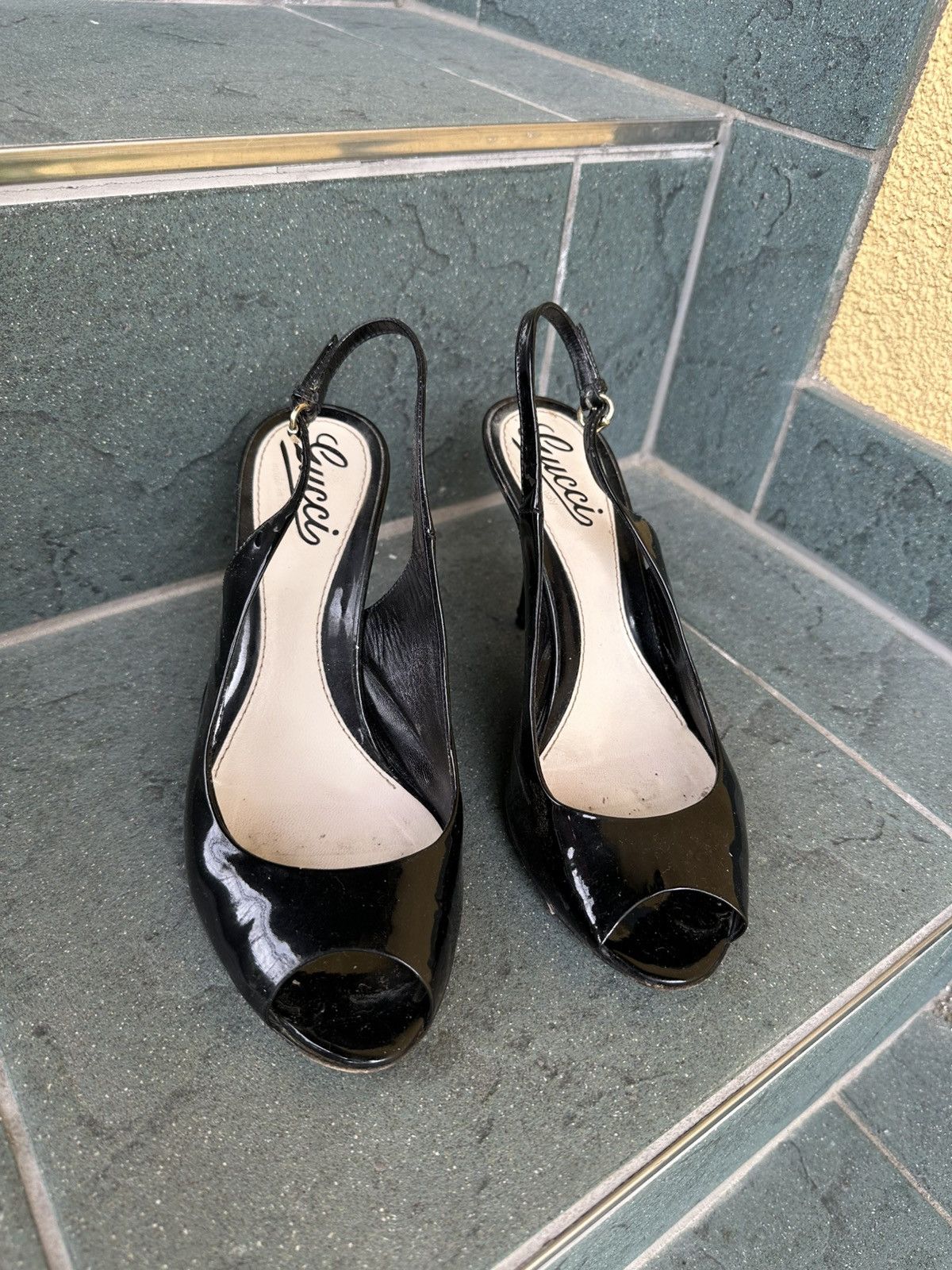 Gucci Gucci Heels Pumps Vintage Rare Black Luxury Shoes Size US 5.5 / IT 35.5 - 3 Thumbnail