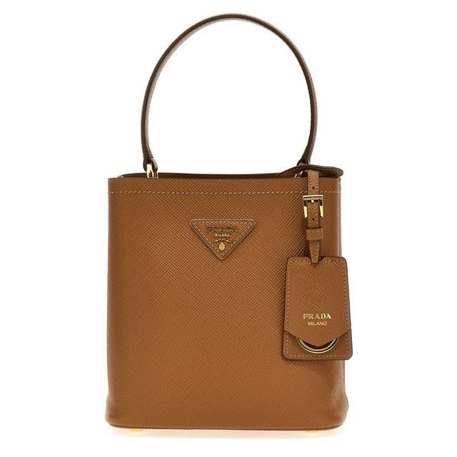 Prada PRADA Panier Small $3650 Caramel Sffiano Leather Top Handle Size ONE SIZE - 1 Thumbnail