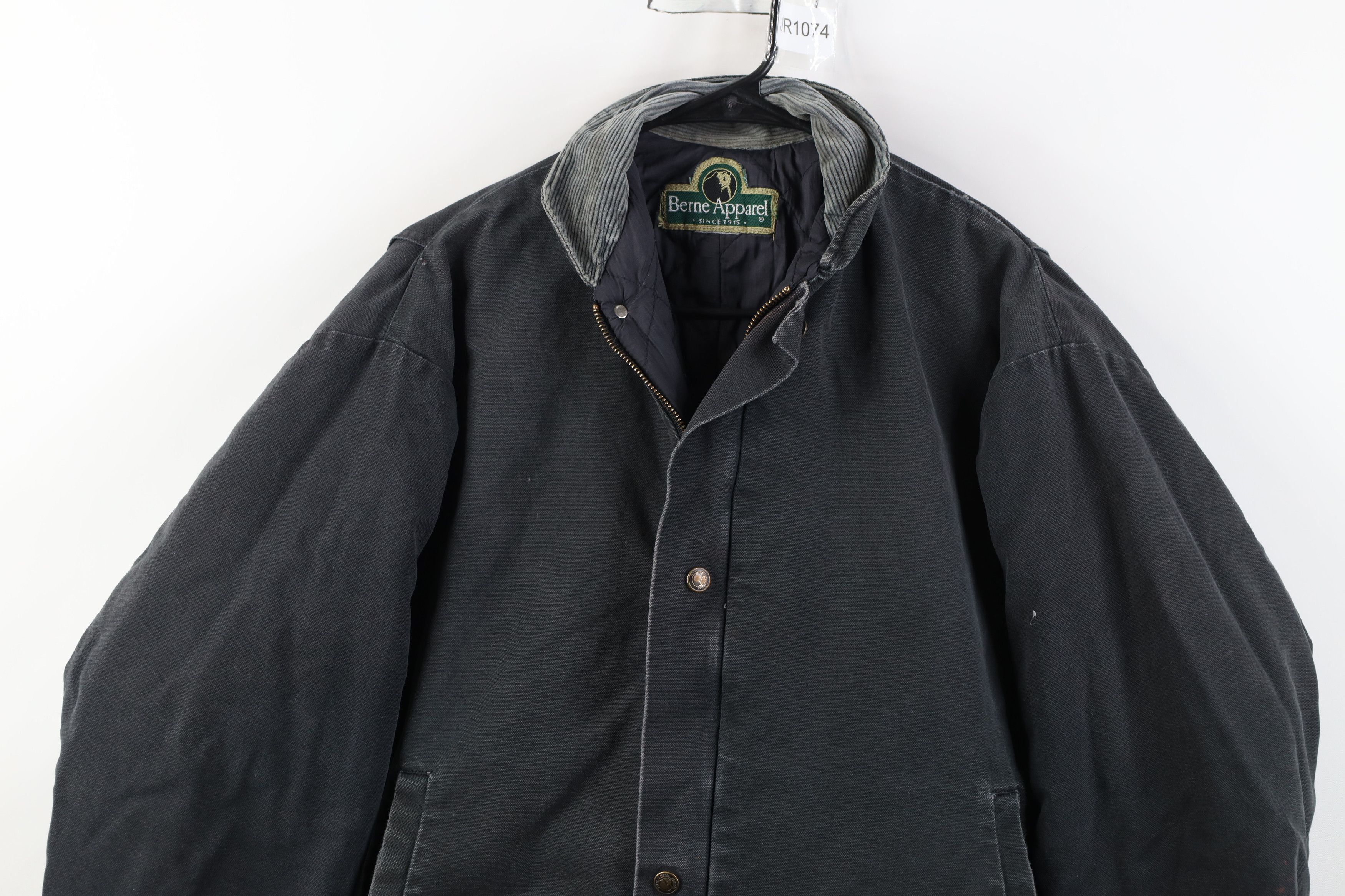 Vintage Vintage Y2K Streetwear Quilted Canvas Bomber Jacket Black Size US M / EU 48-50 / 2 - 2 Thumbnail