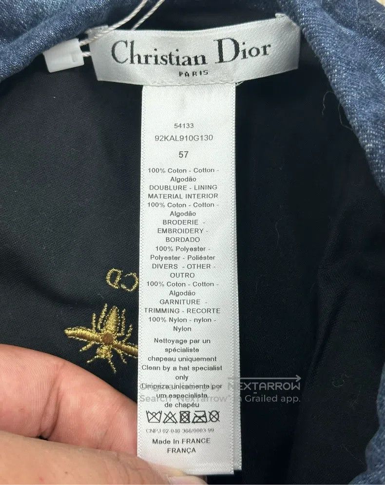 Dior Dior Size57 Blue denim mesh beret Size ONE SIZE - 4 Thumbnail