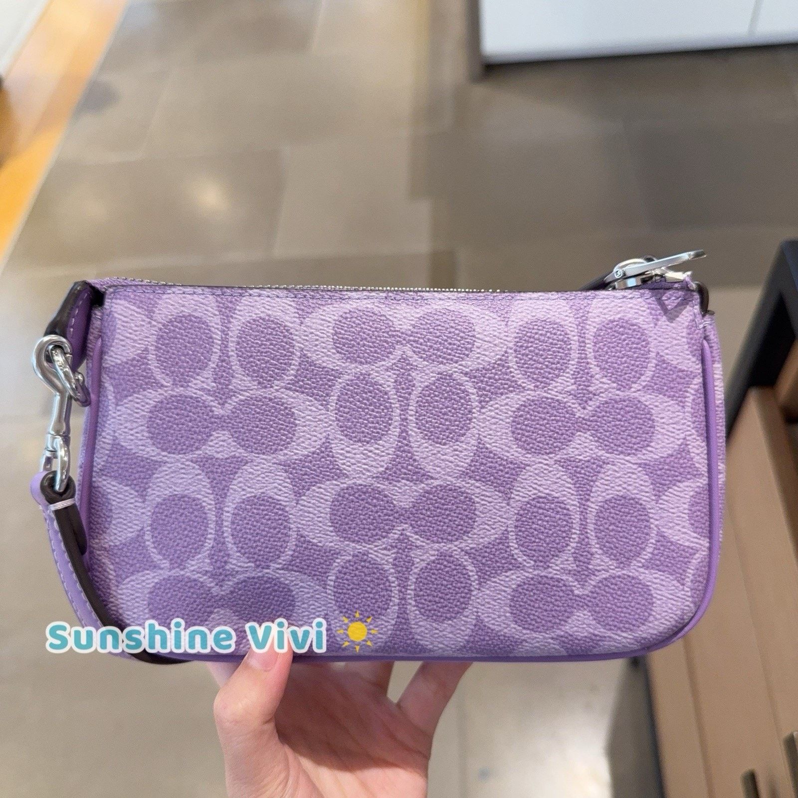 Coach NWT Coach Nolita 19 In Signature Canvas CW426 Silver/Iris Size ONE SIZE - 2 Thumbnail
