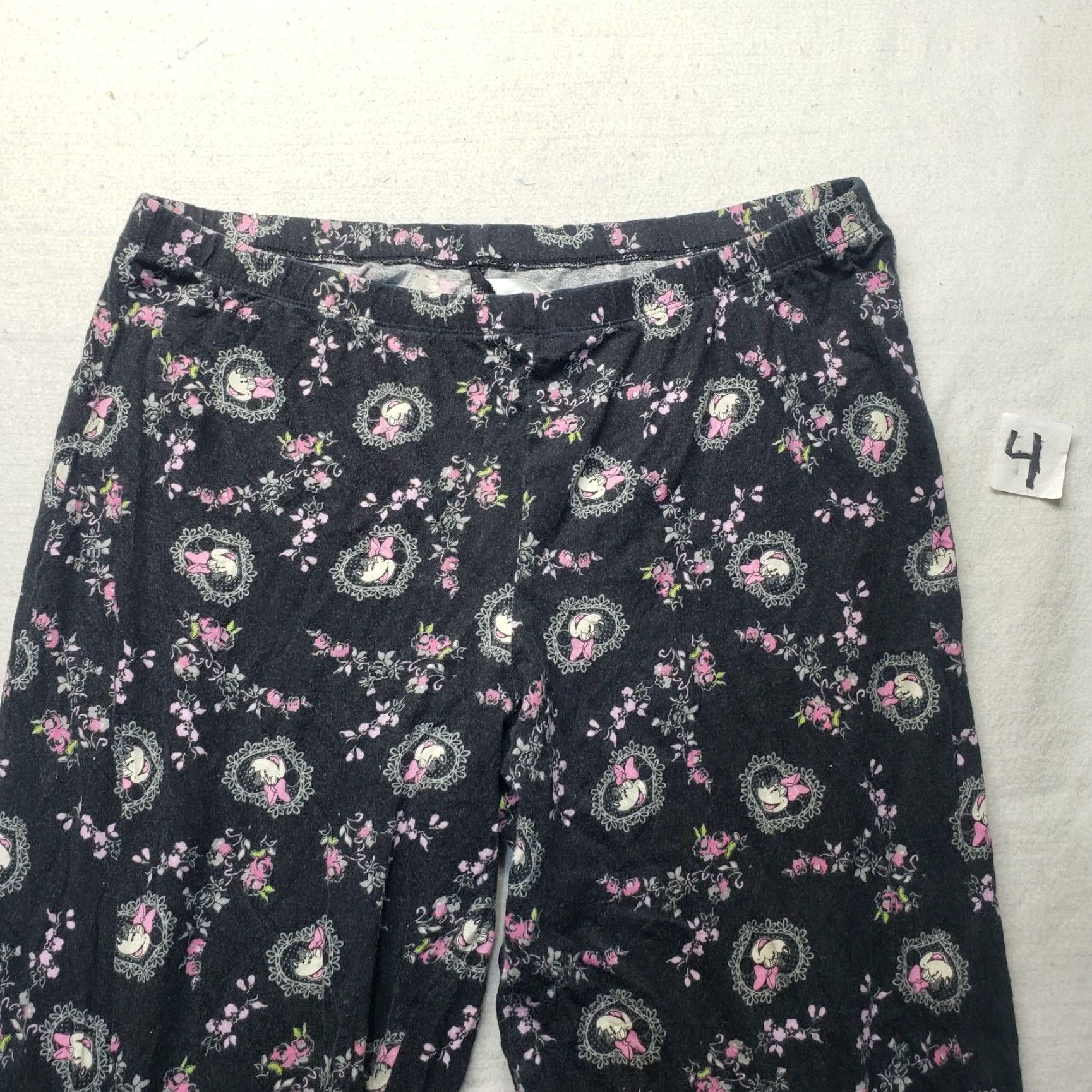 Disney Disney Lounge Pants Women Adult L Gray Minnie Mouse Pattern Sleep Size 36" / US 14 / IT 50 - 2 Thumbnail