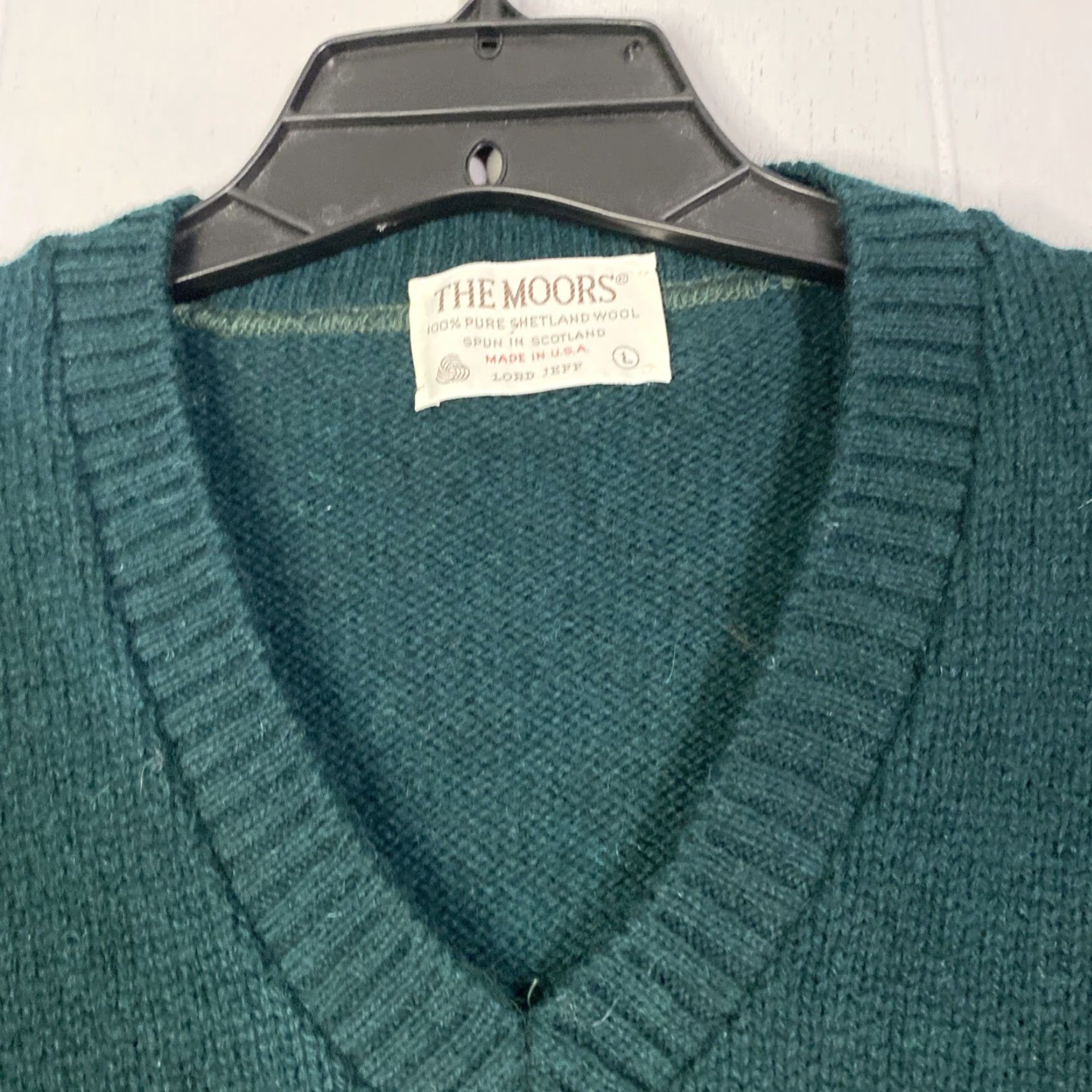 Vintage VINTAGE The Moors Shetland Wool Pullover Vest Mens Large USA Made Green Size US L / EU 52-54 / 3 - 2 Thumbnail