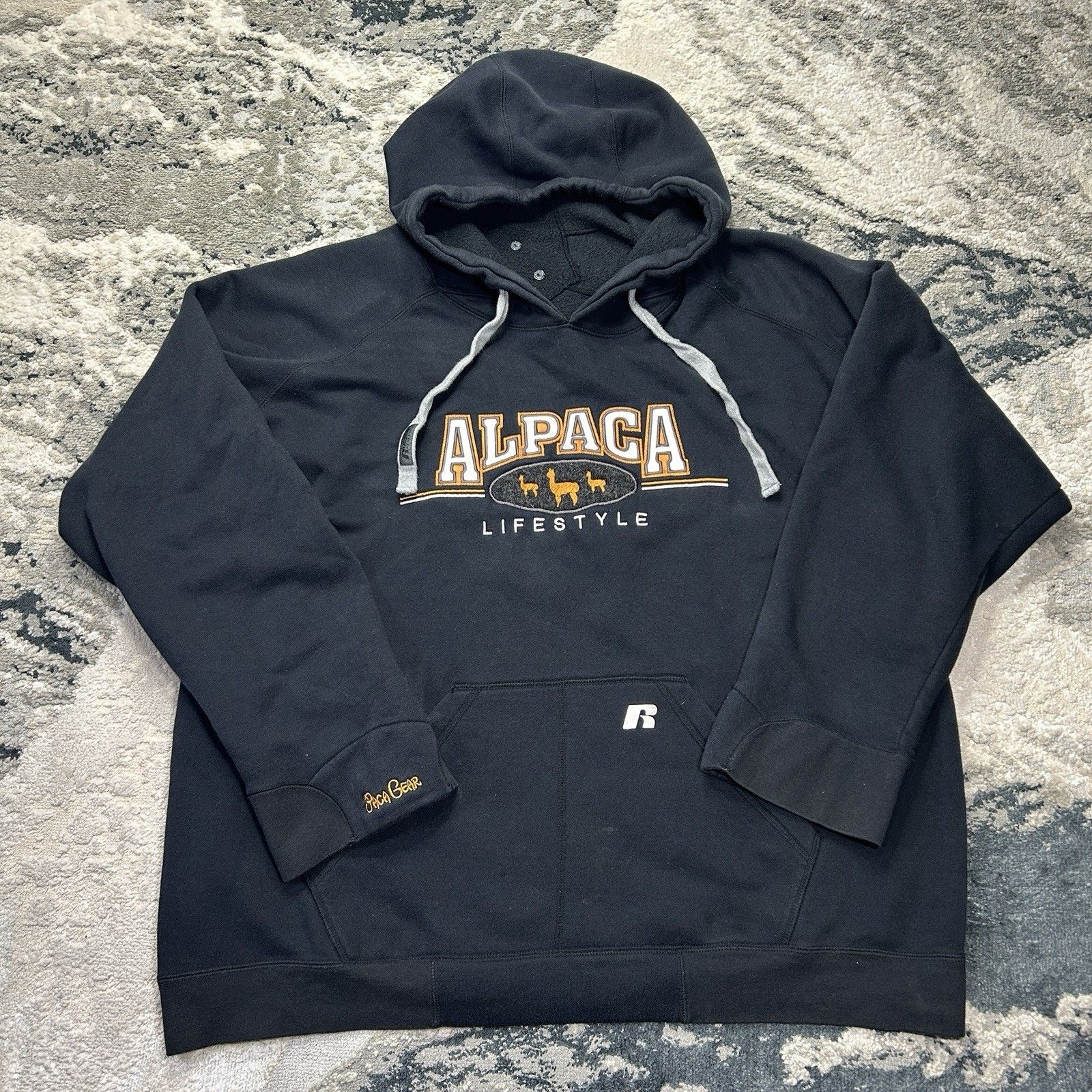 Russell Athletic Russell Athletic Vintage Men Y2K Alpaca Hoodie Pullover XL Size US XL / EU 56 / 4 - 1 Thumbnail