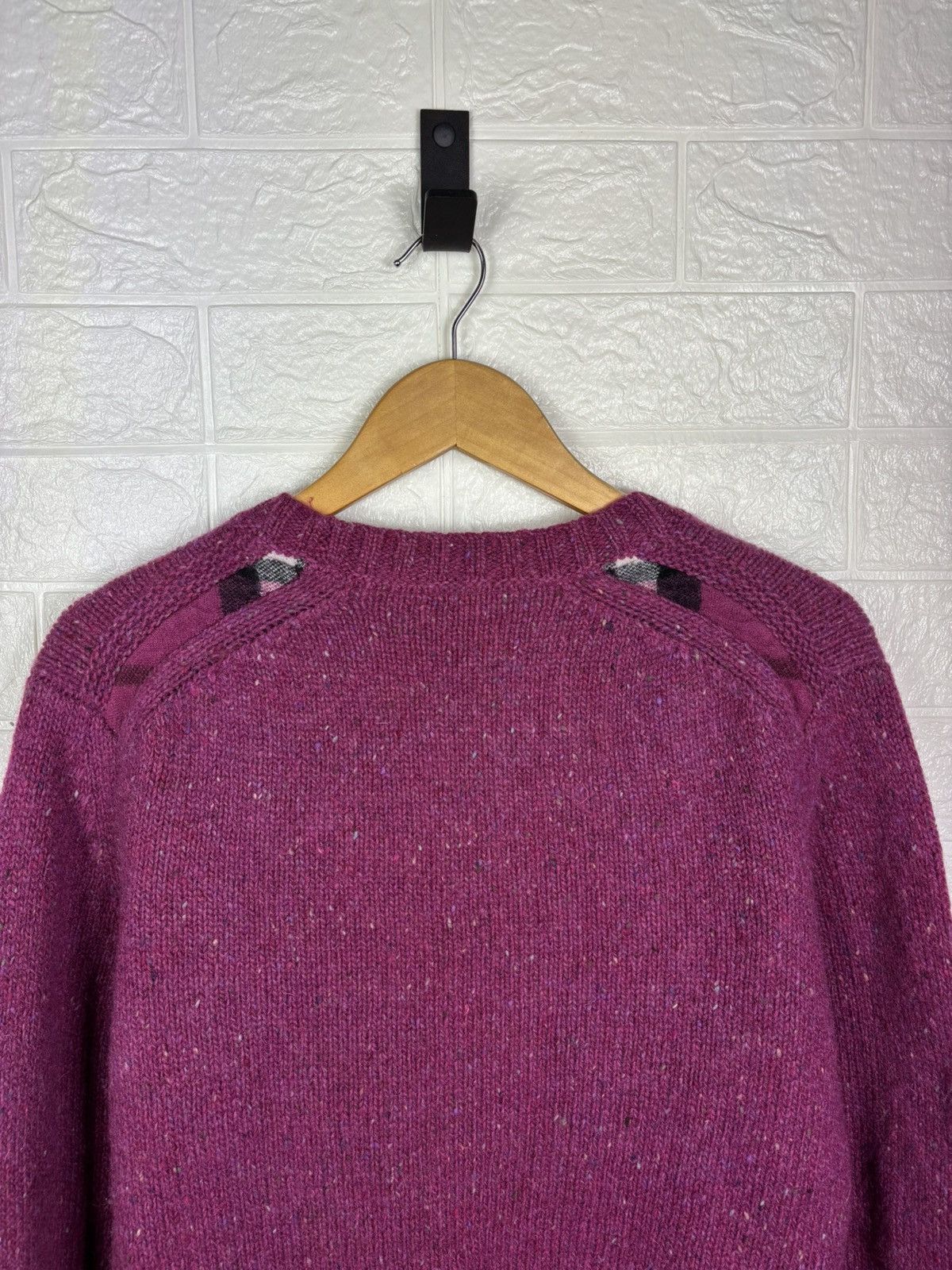 Burberry Burberry Men’s Wool Sweater XL Raspberry Red Pullover Jumper Size US XL / EU 56 / 4 - 12 Thumbnail