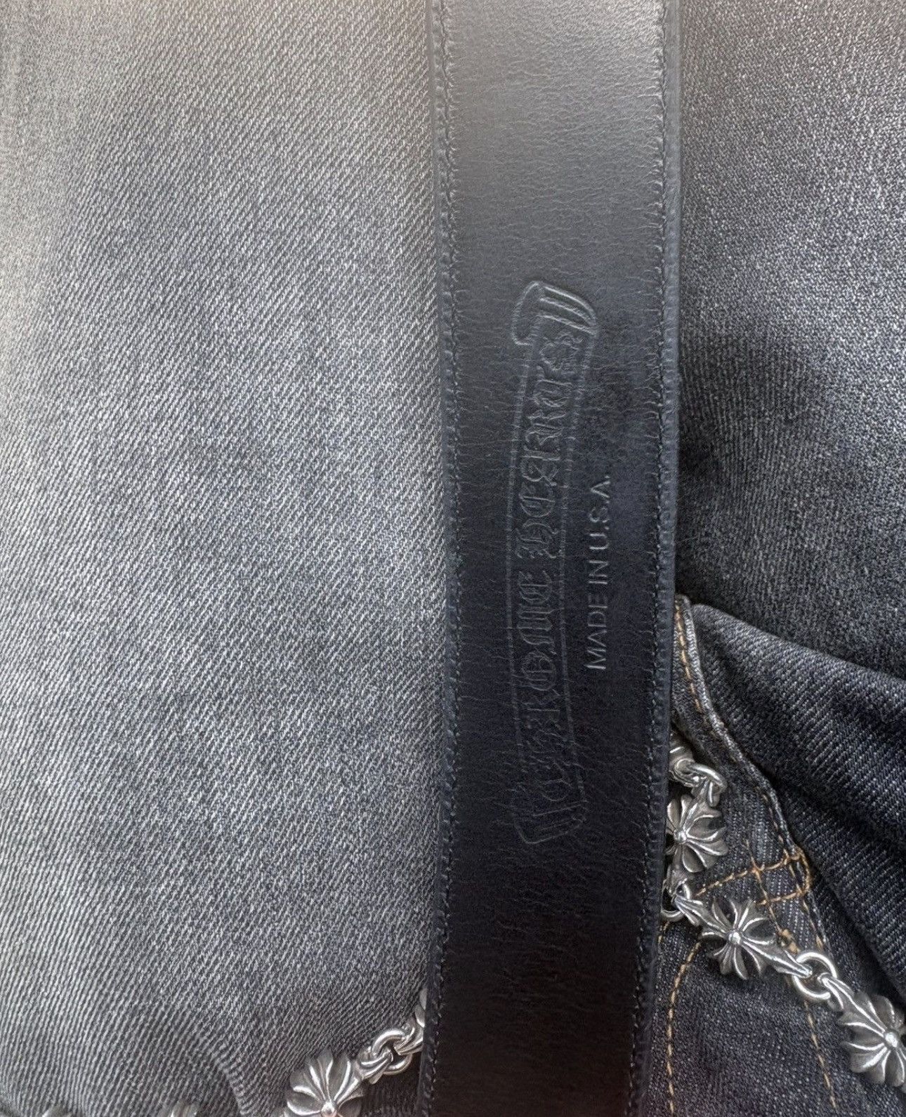 Chrome Hearts - Chrome Hearts Leather Roller Belt Size 38 - 15 Thumbnail