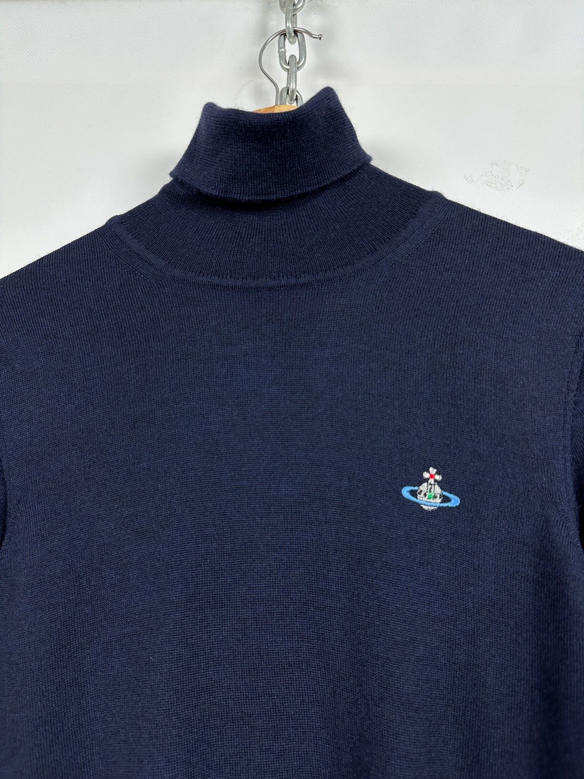 Vivienne Westwood Vivienne Westwood Navy Blue Turtleneck Wool Jumper Sweater Size US S / EU 44-46 / 1 - 7 Thumbnail
