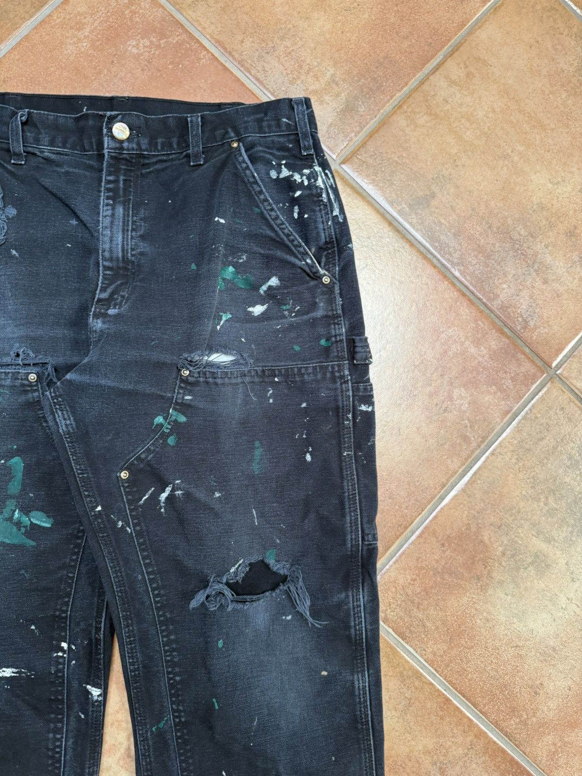 Carhartt Vintage Faded and Distressed Carhartt Double Knees Size US 33 - 7 Thumbnail