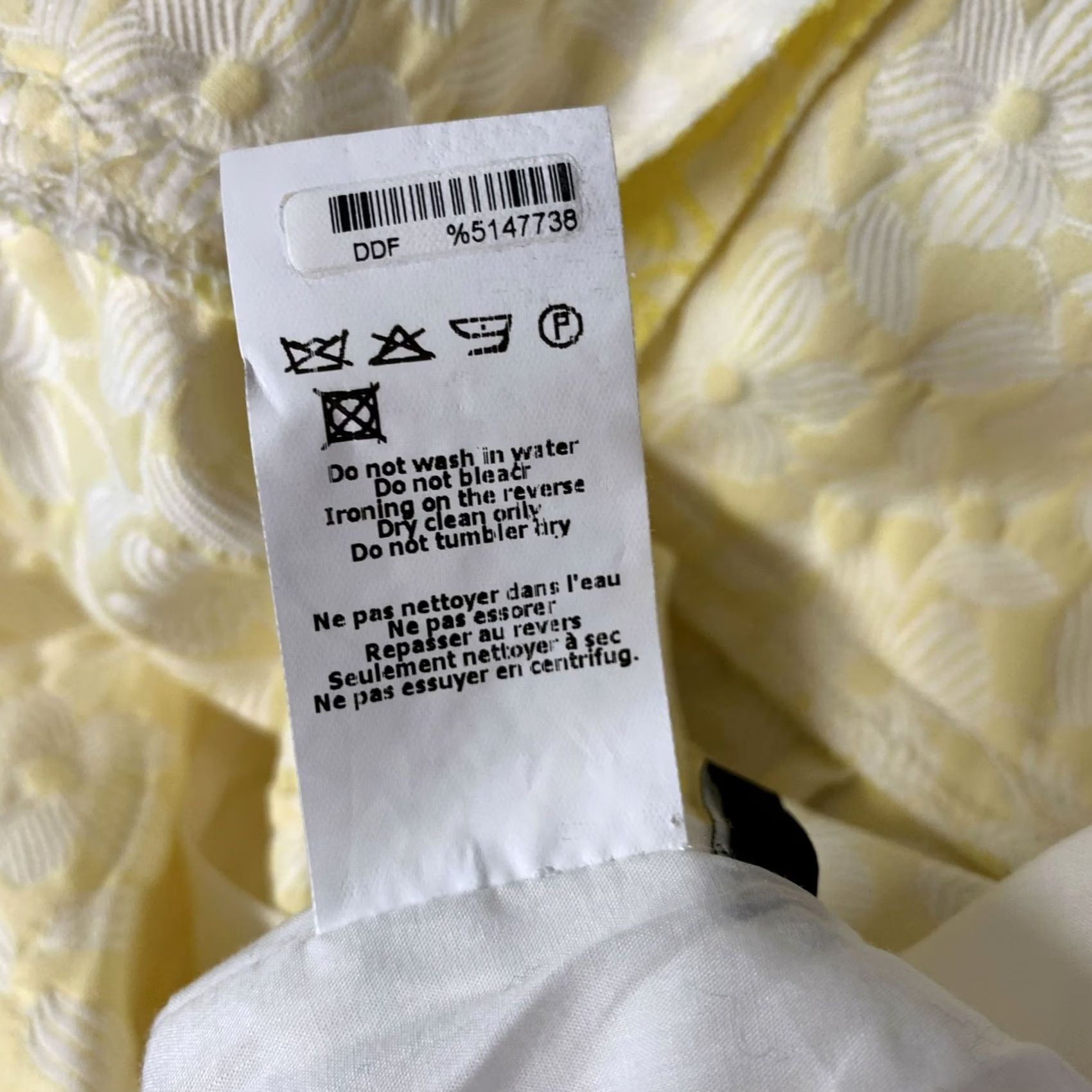 Jil Sander JIL SANDER A-Line Dress Size 2 Yellow White Jacquard Size XS / US 0-2 / IT 36-38 - 7 Thumbnail