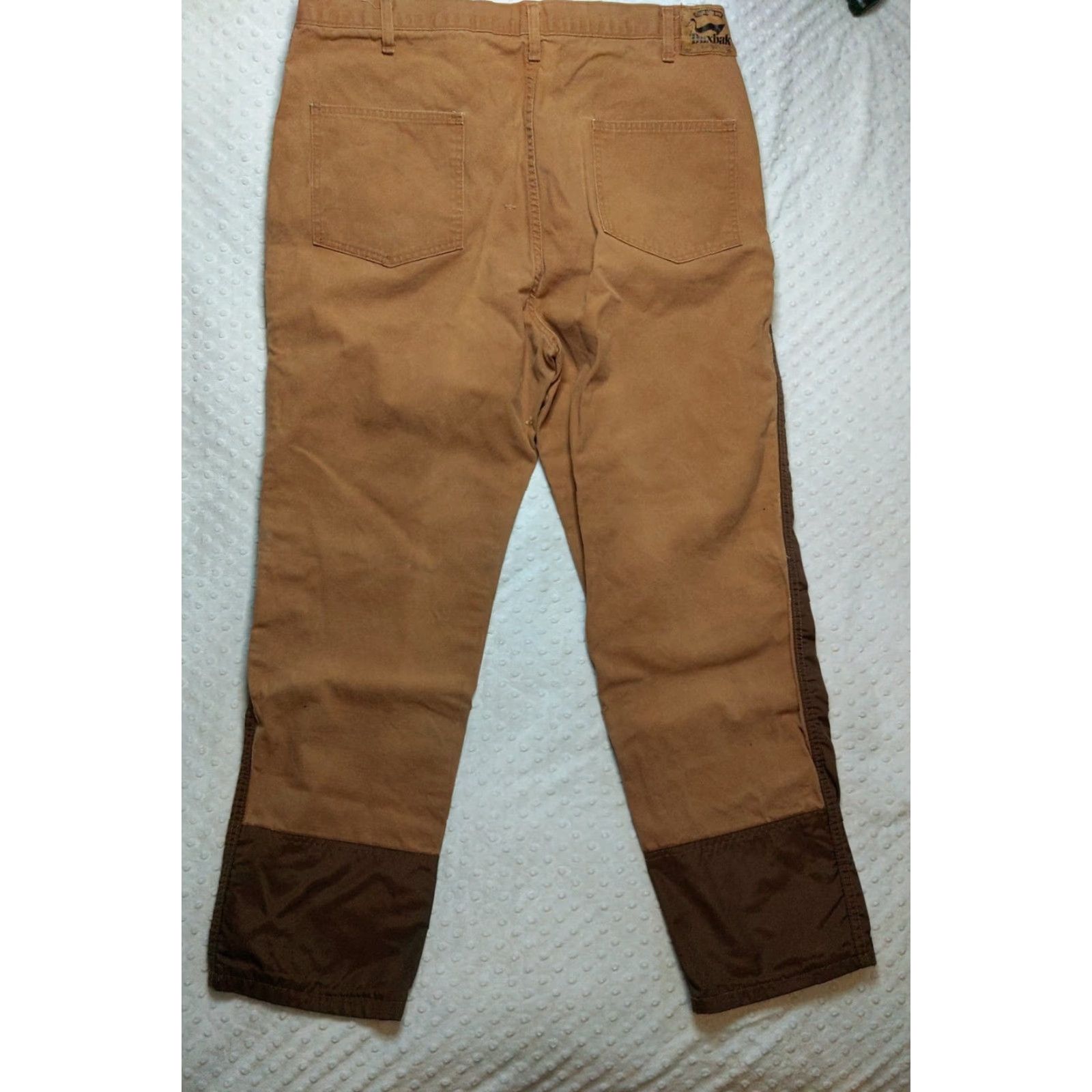 Vintage Duxbak Pants Mens 42 x 31 Brown Relaxed Straight Hunting Field Canvas Rugged 80s Size US 42 / EU 58 - 6 Thumbnail