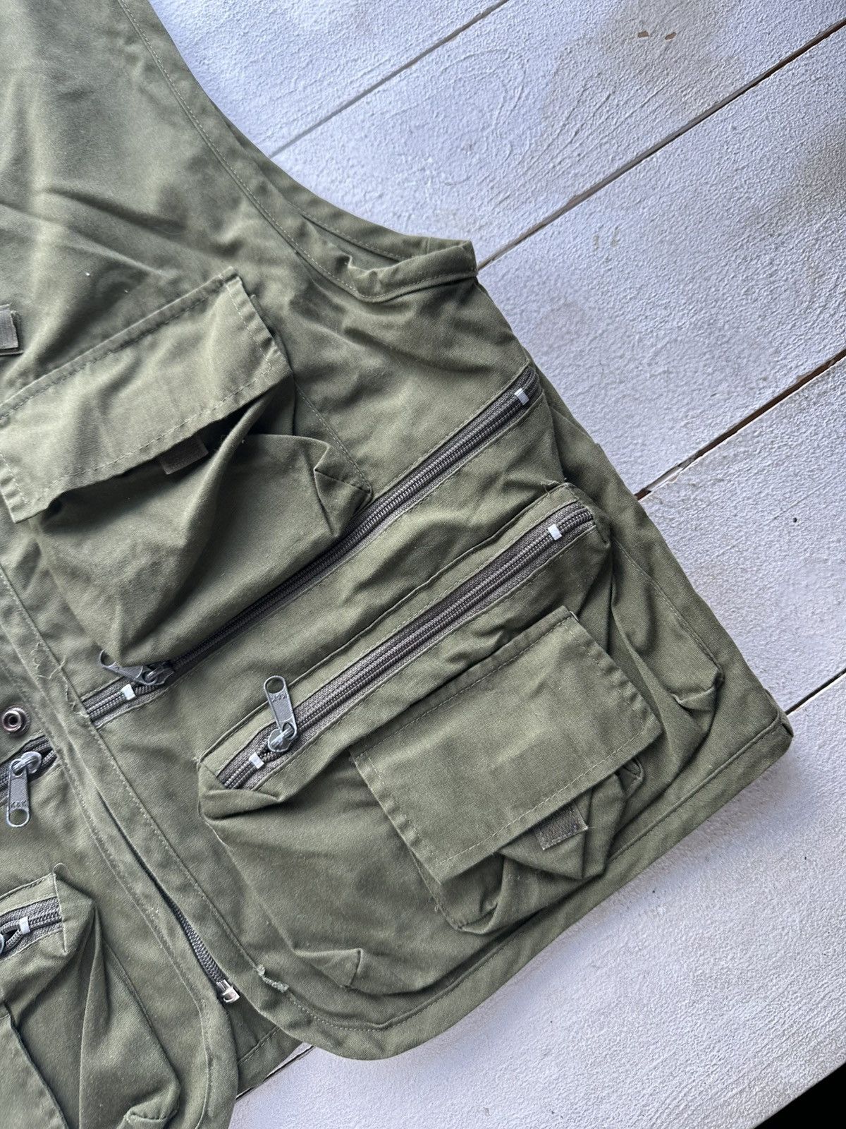 Other 🚨RARE Multi Pocket Zipped Vest Y2K OUTDOOR ARHIVE BEIGE Size US L / EU 52-54 / 3 - 4 Thumbnail