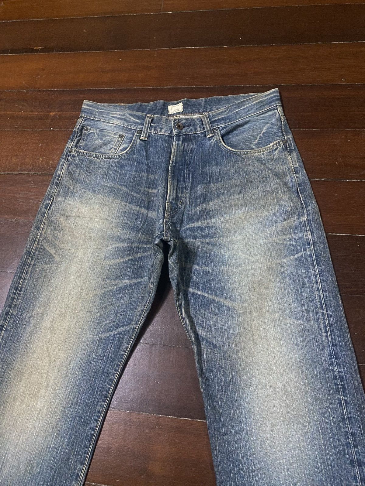 Edwin VINTAGE EDWIN 505z BAGGY SELVEDGE DENIM JEANS slubby faded Size US 37 - 6 Thumbnail