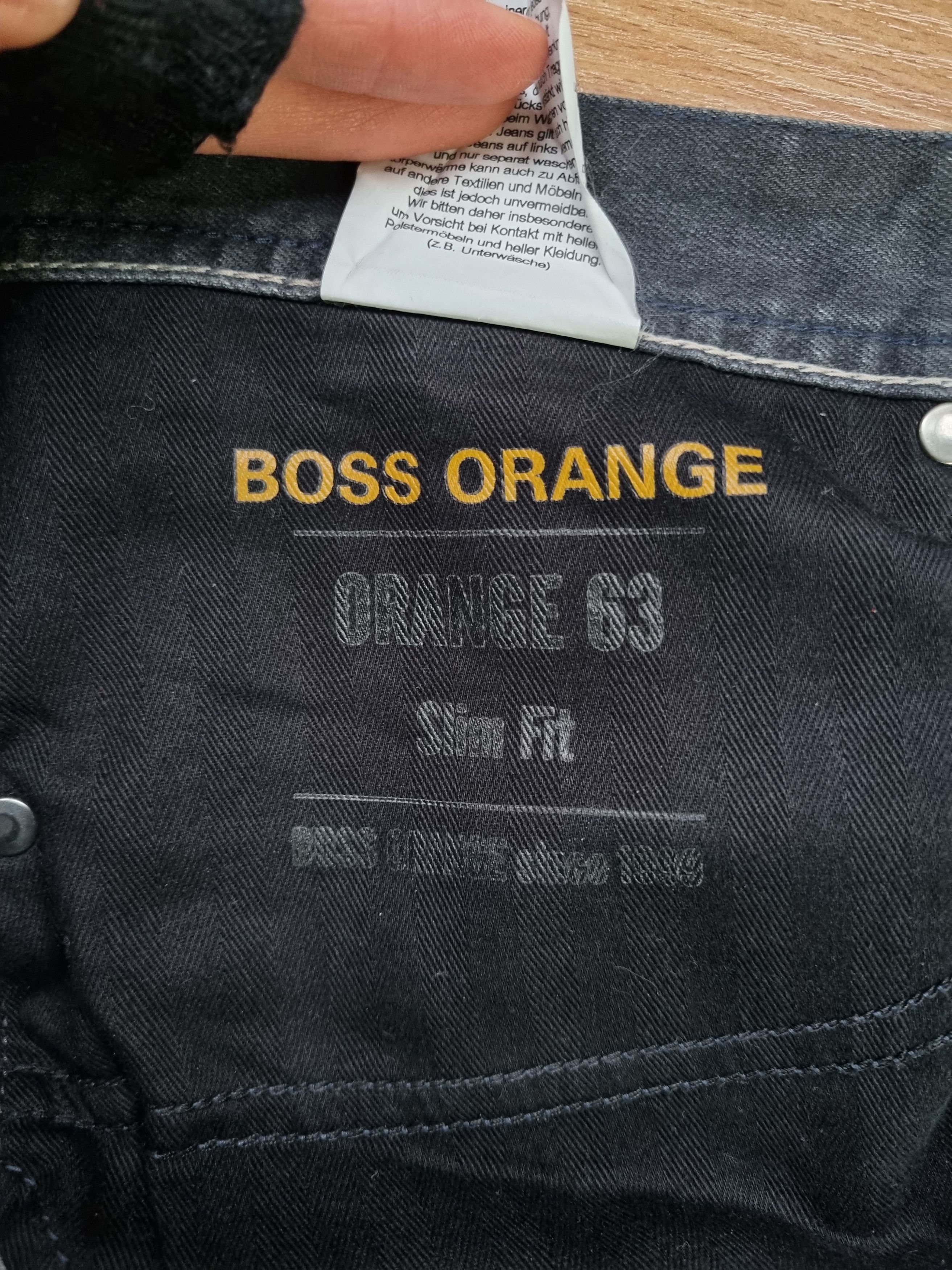 Hugo Boss Waxed Boss Orange 63 Denim Slim Fit Jeans Size US 36 / EU 52 - 15 Thumbnail