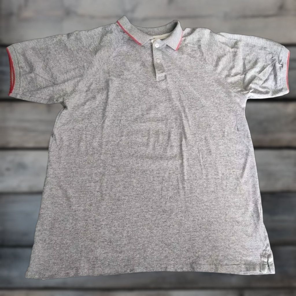 Vintage VINTAGE L.L. Bean Polo Shirt Mens XL Gray 1980s Champion Collaboration Golf Rugby USA Made Regular Fit Short Sleeve Size US XL / EU 56 / 4 - 1 Thumbnail