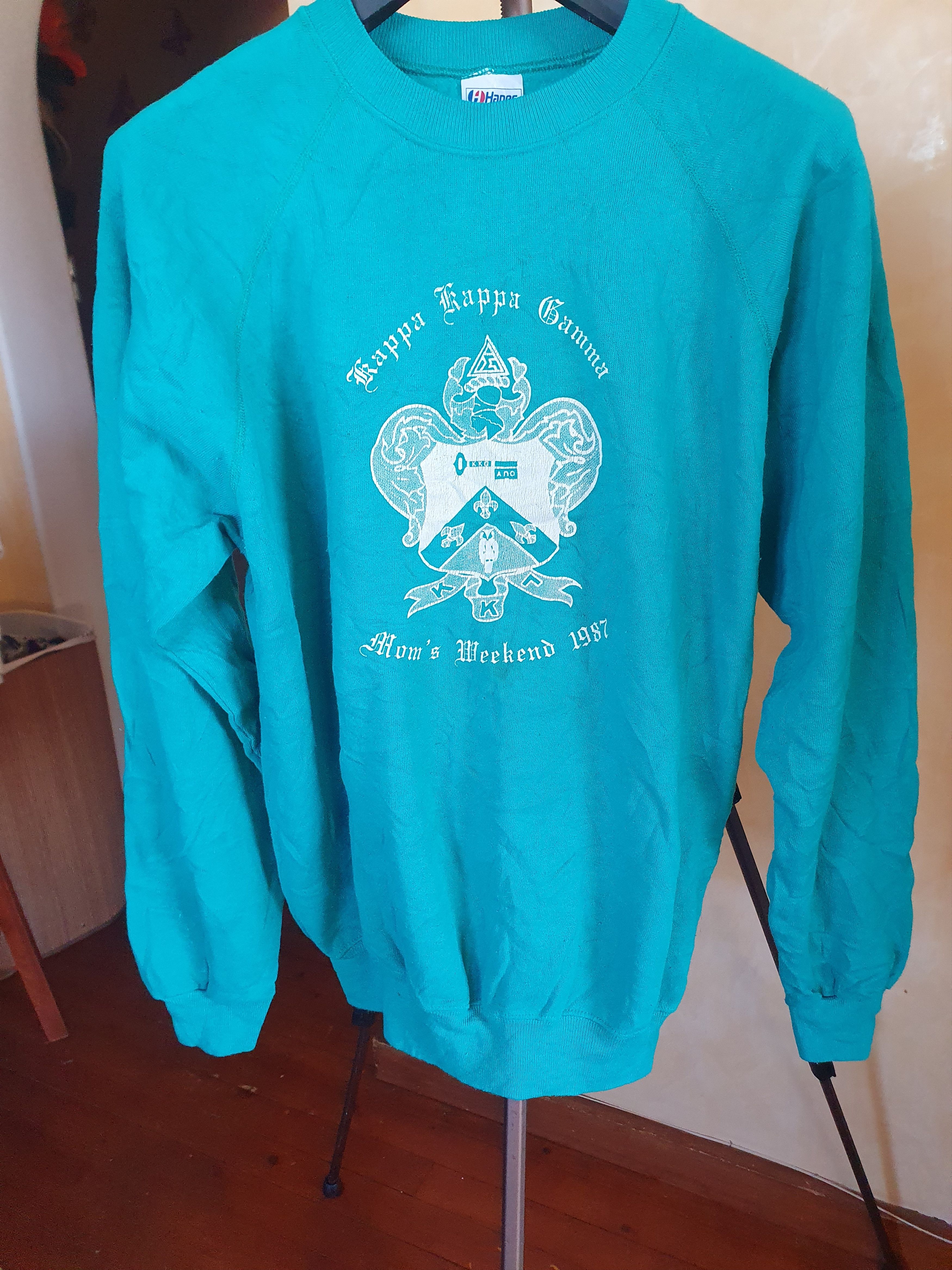 Hanes × Vintage Kappa Kappa Gamma Mom's Weekend 1987 Vintage Sweatshirt L/XL Size US XL / EU 56 / 4 - 1 Thumbnail