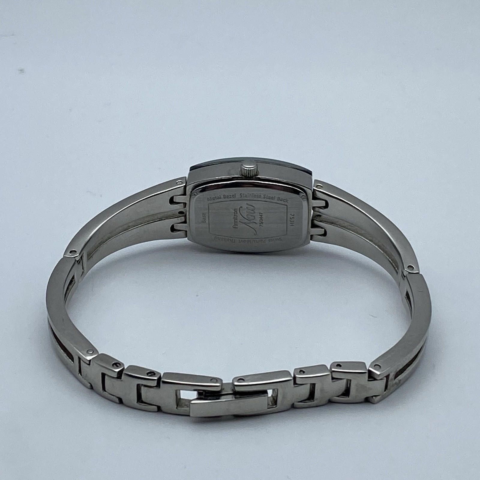 Designer Women's Armitron Diamond NOW Black Dial Bracelet Band Watch Size ONE SIZE - 5 Thumbnail