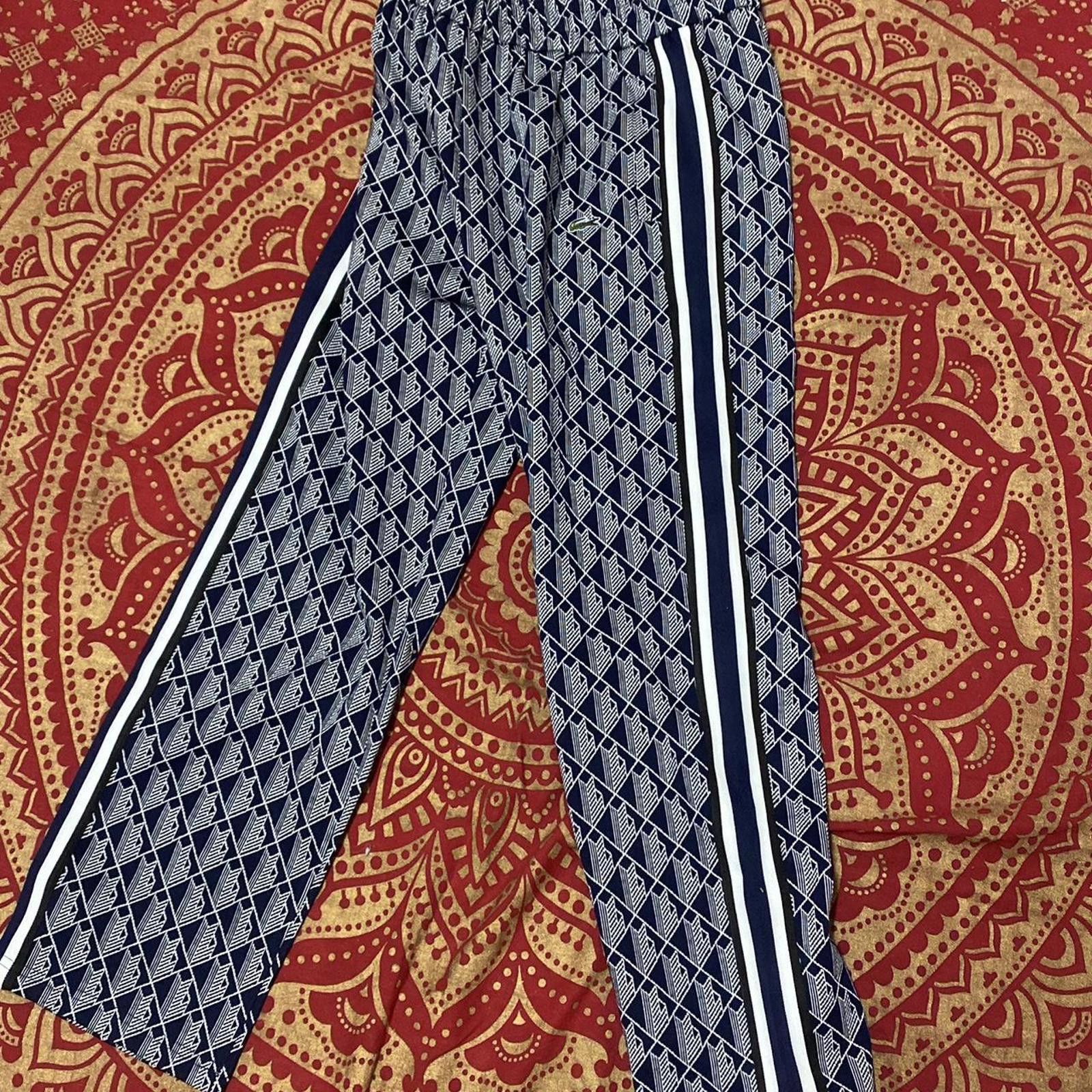 Lacoste Lacoste navy monogram croc track pants joggers / trackies Size US 32 / EU 48 - 4 Thumbnail