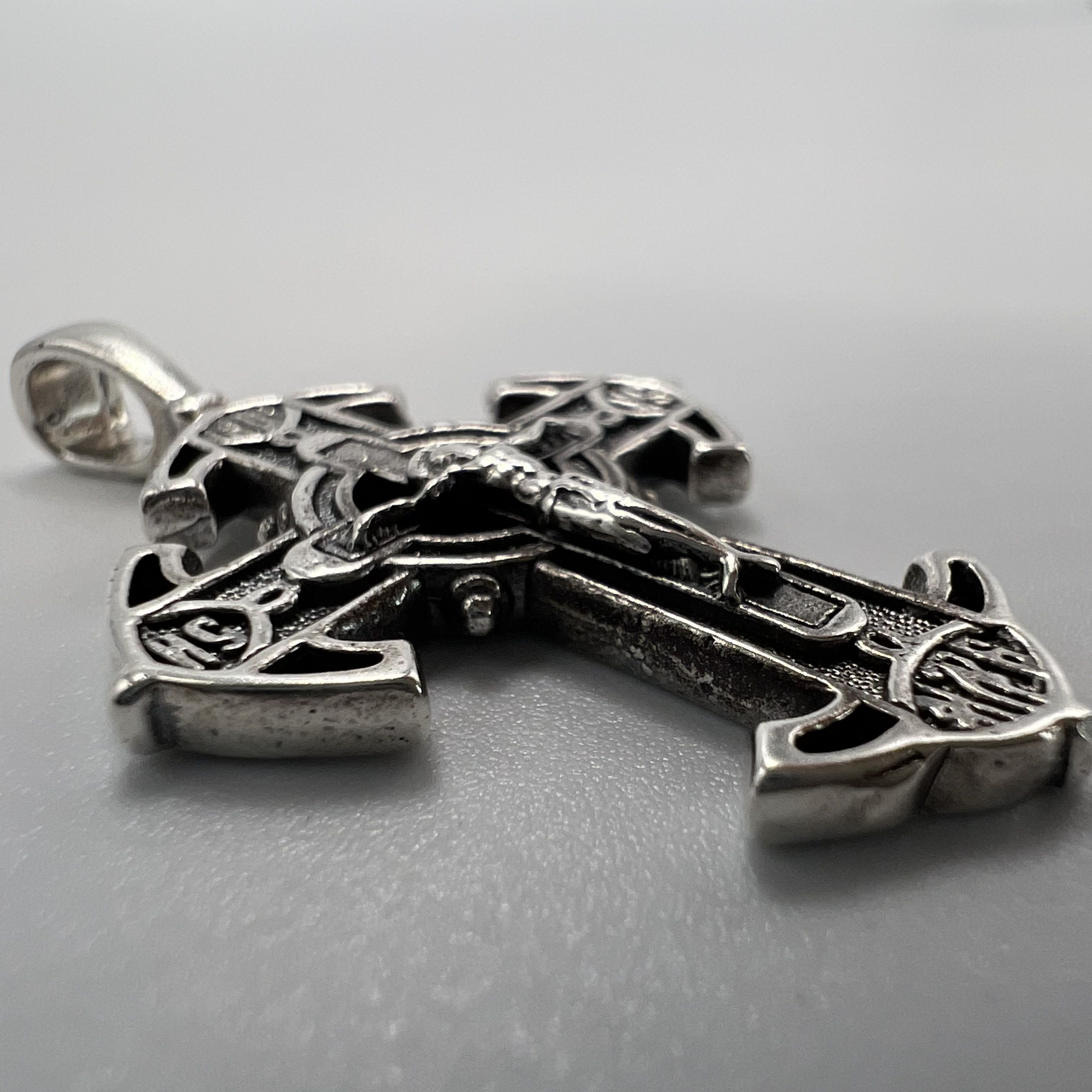 Vintage Vintage Pendant Icon Cross Jewelry Sterling Silver 5.86gr Size ONE SIZE - 4 Thumbnail