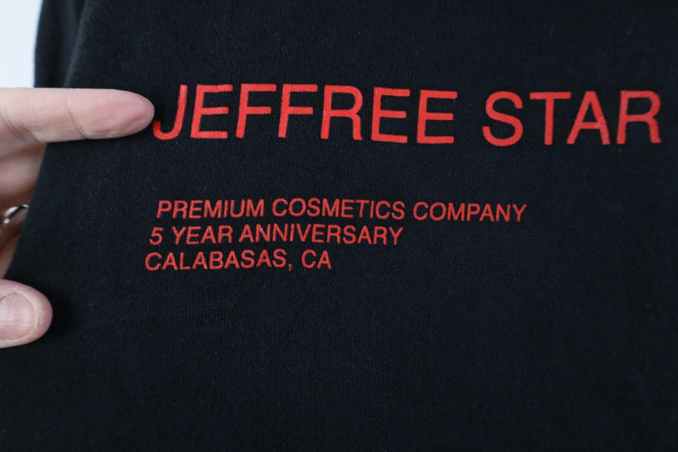 Vintage Jeffree Star Cosmetics 5 Year Anniversary Heavyweight Hoodie Size M / US 6-8 / IT 42-44 - 5 Thumbnail