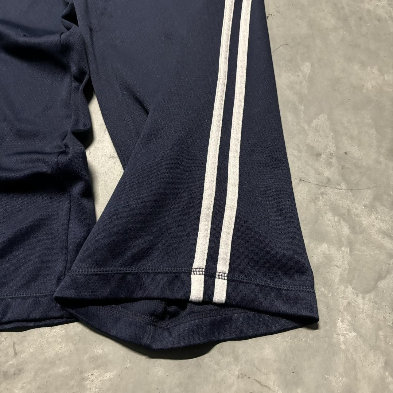 Japanese Brand × Vintage Crazy Vintage Y2K/2000s Navy Blue Striped Skater Drill Essential Sweatpants! Size US 30 / EU 46 - 5 Thumbnail