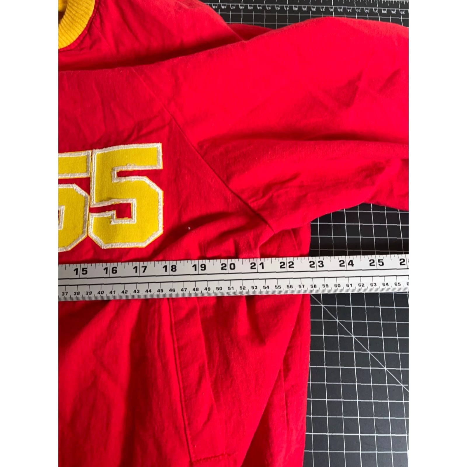 Vintage Vintage Palmetto's Men's Large Red Yellow Embroidered Varsity Bomber Jacket 80s Retro Sports Size US L / EU 52-54 / 3 - 5 Thumbnail