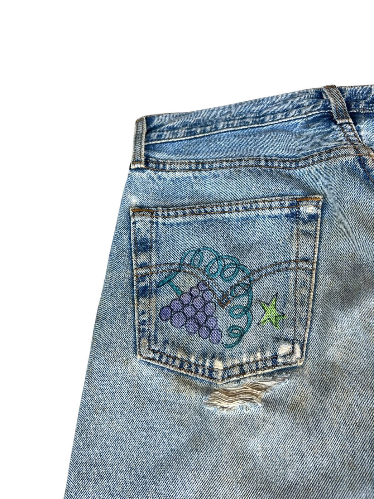 Levi's Vintage 1996 Levi’s 501 X Aditi Art Dirty Denim Jeans Size US 29 - 16 Thumbnail