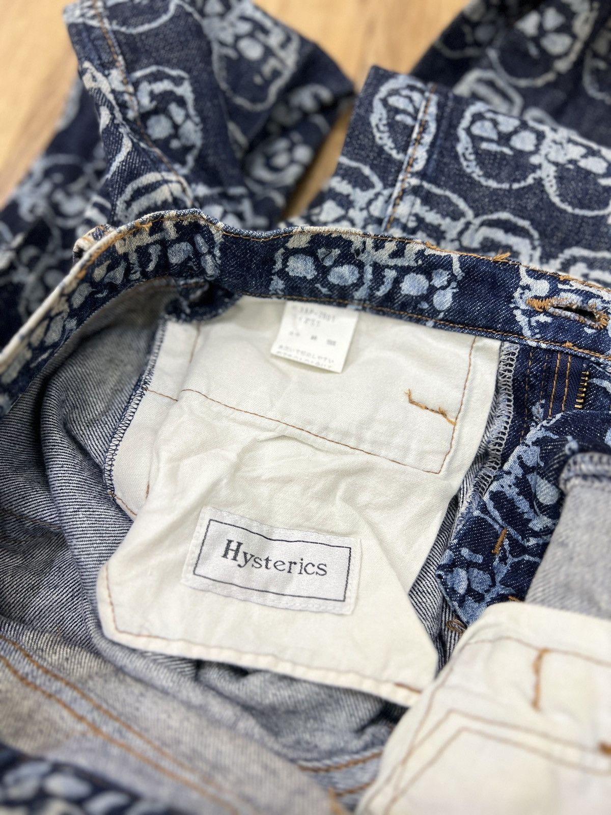Designer × Hysteric Glamour × Japanese Brand HYSTERIC GLAMOUR FULL PRINT SKULL JAPANESE BRAND DENIM Size US 27 - 11 Thumbnail