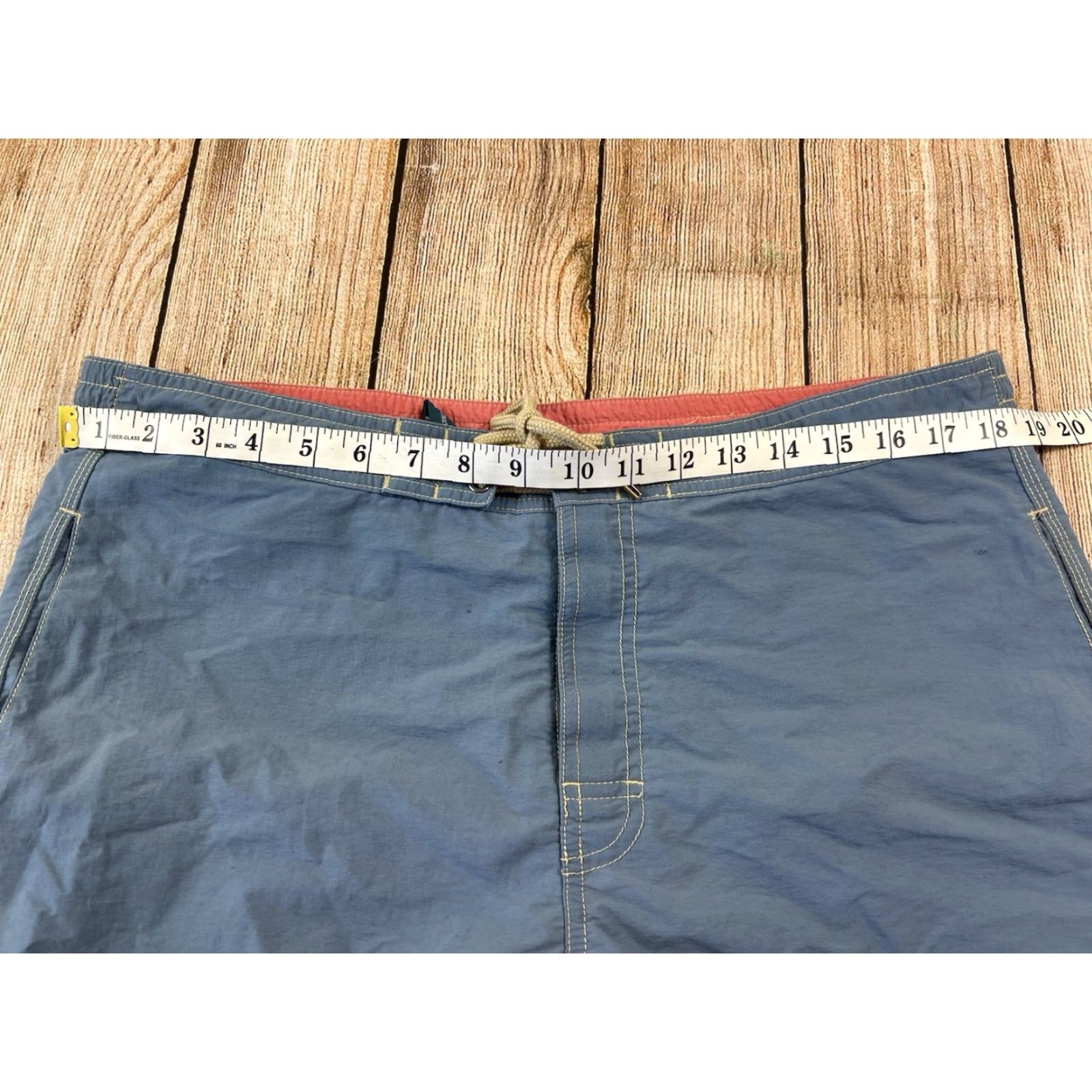 Polo Ralph Lauren Polo Ralph Lauren Bottom Mens Trunks Medium Blue Lined Swim Polyester Blend 90s Beach Comfortable Drawstring Pockets (Stain) Size US M / EU 48-50 / 2 - 5 Thumbnail