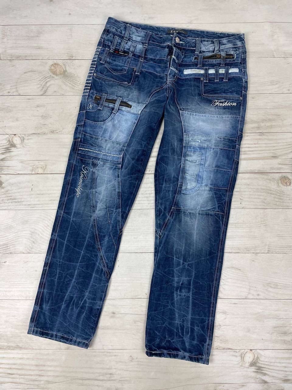 Japanese Brand Kosmo Lupo Distressed Gothic Punk Denim Jeans Japan Y2K Size US 38 / EU 54 - 2 Thumbnail