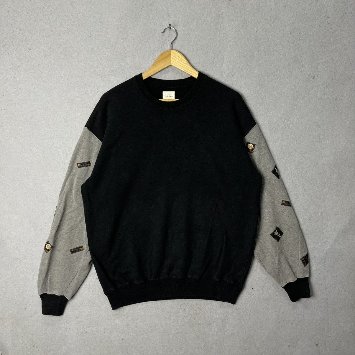 Karl Helmut Karl Helmut Collection Patchwork Sleeve Crewneck Sweatshirt Size US L / EU 52-54 / 3 - 1 Thumbnail