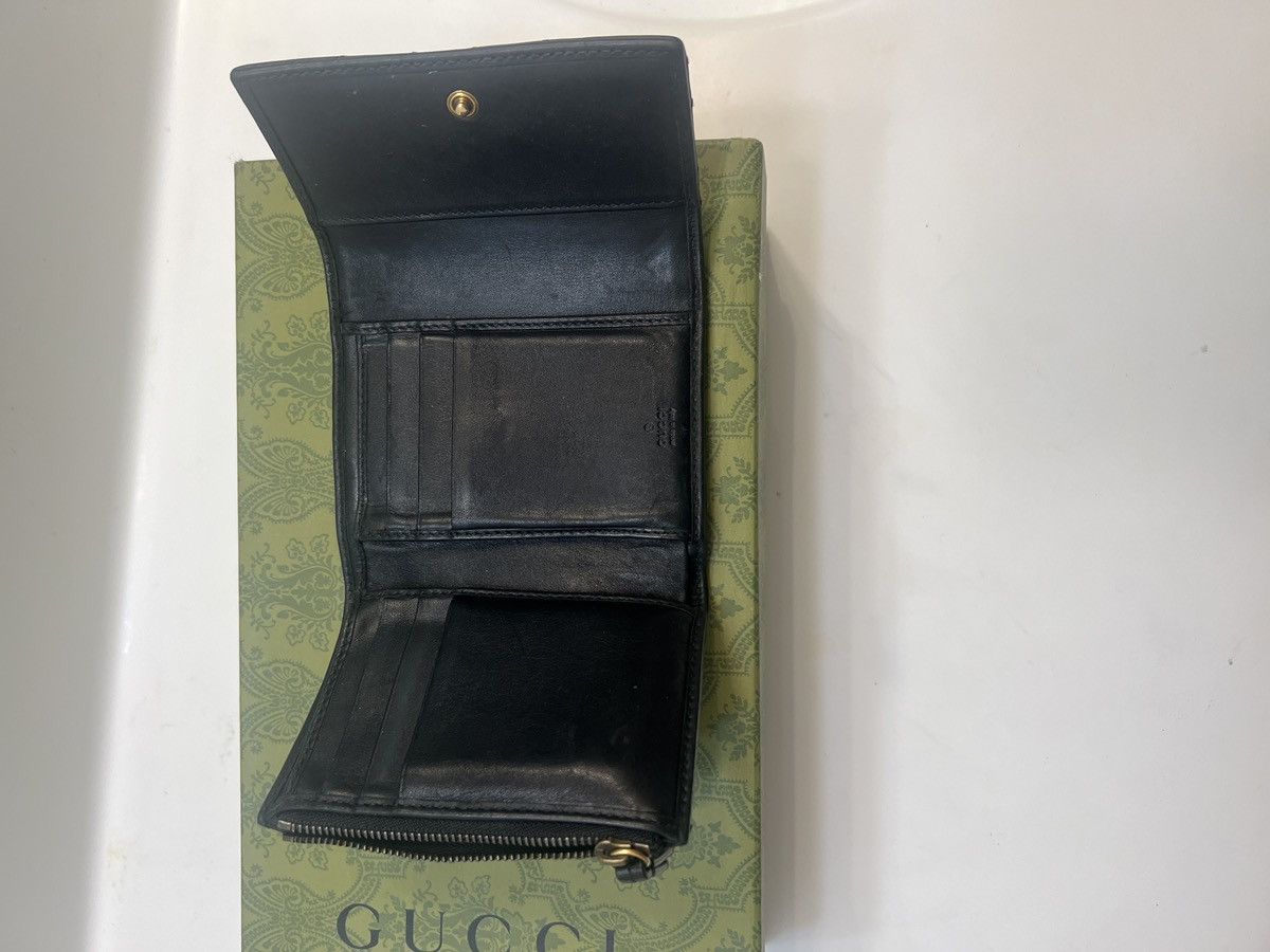 Gucci GUCCI Tri Fold Wallet GG Marmont Leather Black 474802 Size ONE SIZE - 4 Thumbnail