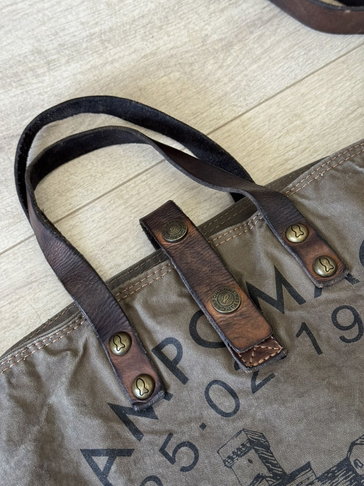 Other Vintage Campomaggi Crossbody ShoulderTote Bag Canvas Leather Size ONE SIZE - 5 Thumbnail