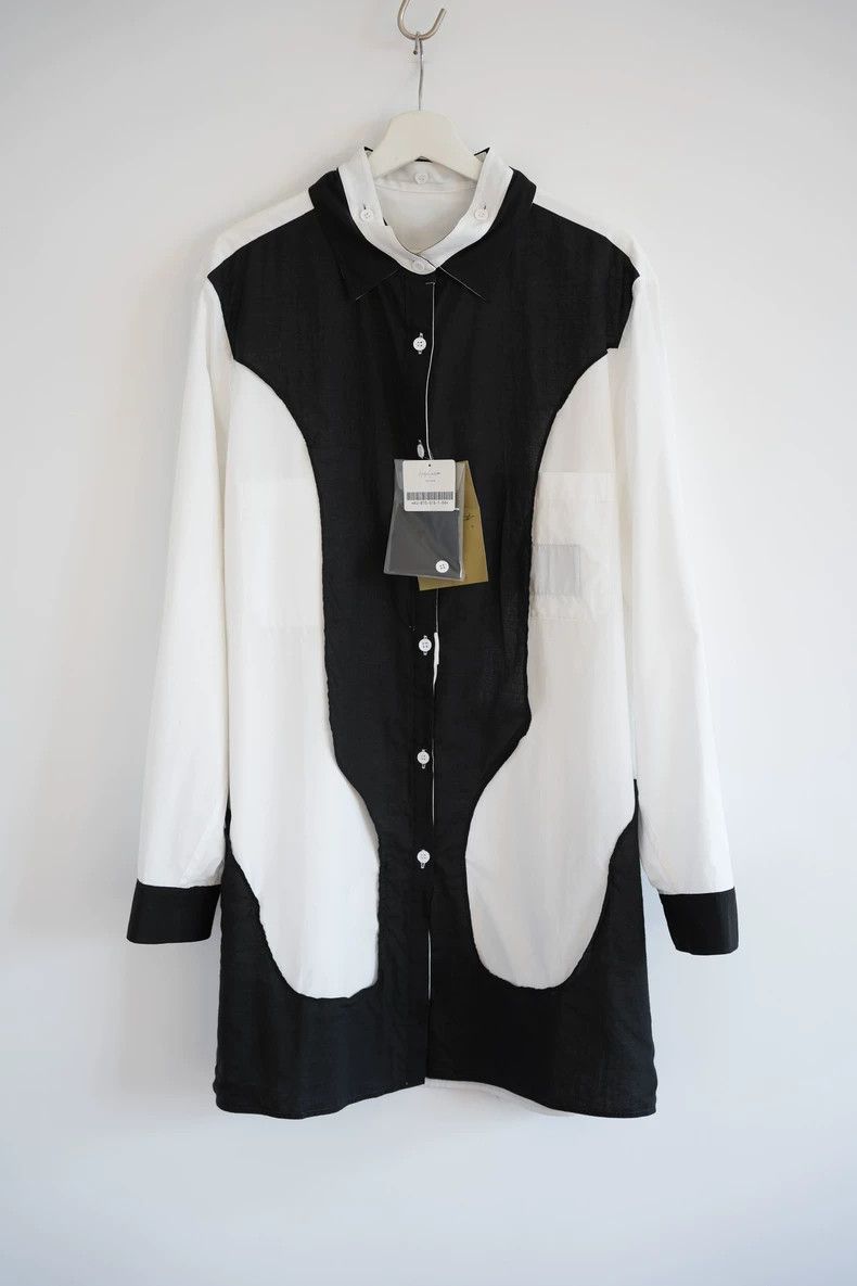 Yohji Yamamoto Yohji Yamamoto 23aw black and white panel reversible shirt Size US XL / EU 56 / 4 - 1 Thumbnail