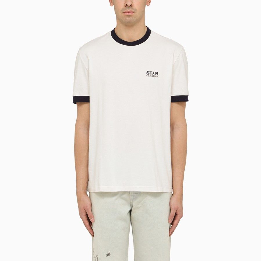 image of Golden Goose O1D2Blof0424 Logo T-Shirt In White, Men's (Size Medium)