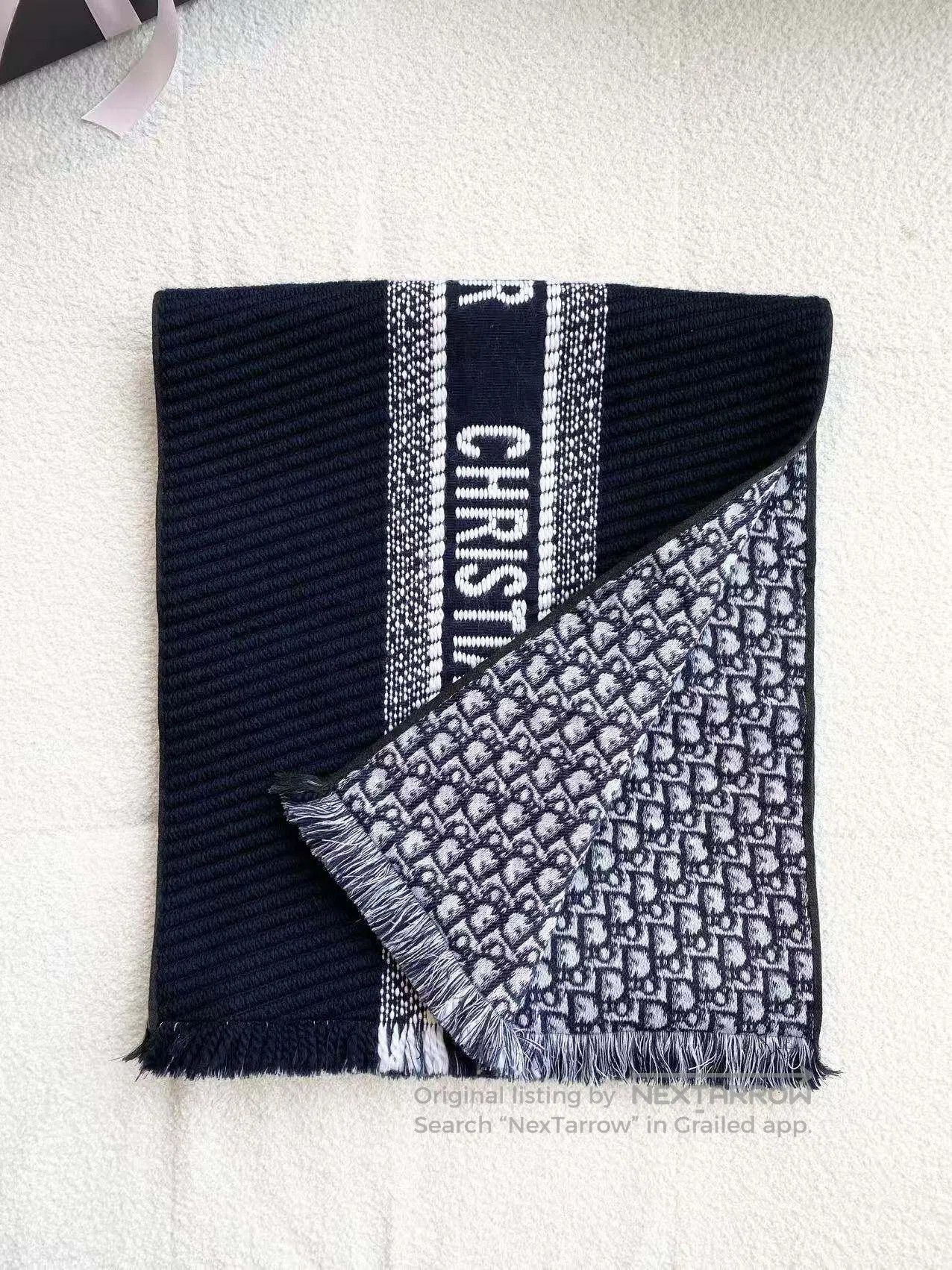 Dior Dior Presbyon double-sided fringed scarf| Size ONE SIZE - 2 Thumbnail