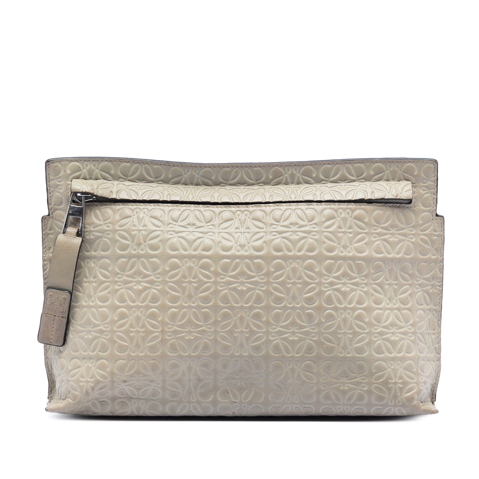 Loewe Embossed Calfskin Anagram Repeat T Clutch Size ONE SIZE - 1 Thumbnail