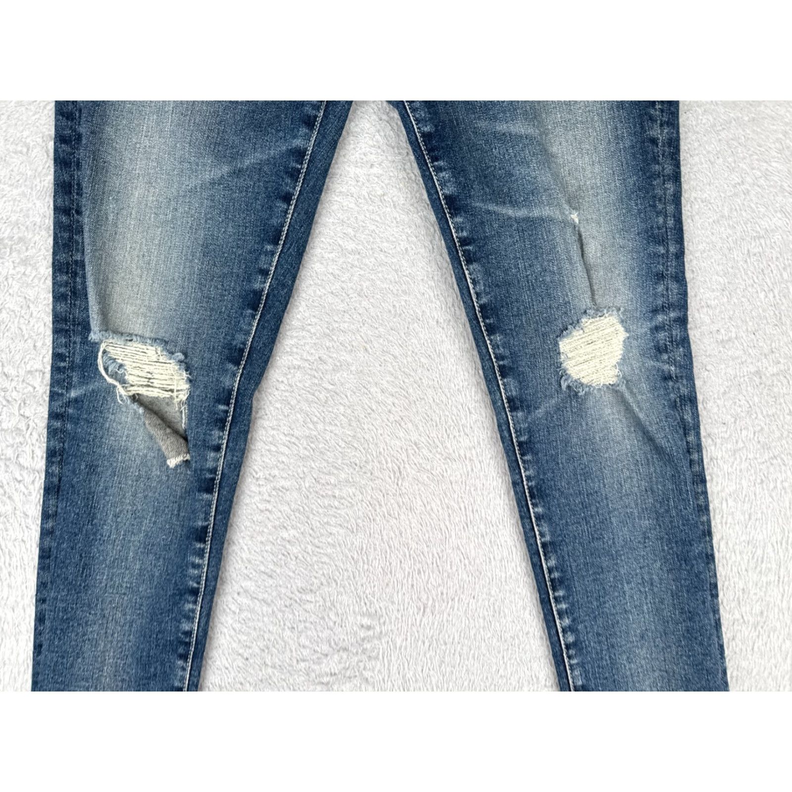 Vintage AG Adriano Goldschmied Jeans Women 28 Blue Legging Super Skinny Distressed Denim Skinny Jeans Women 28 Blue Size 28" / US 6 / IT 42 - 3 Thumbnail