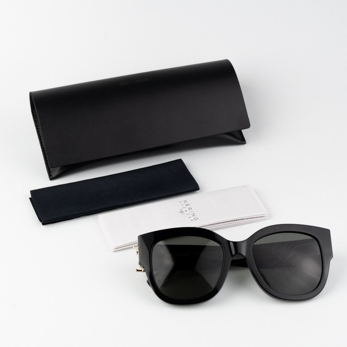 Saint Laurent Paris NEW Saint Laurent SLM95/F 001 Black Grey Women Sunglasses Size ONE SIZE - 10 Thumbnail