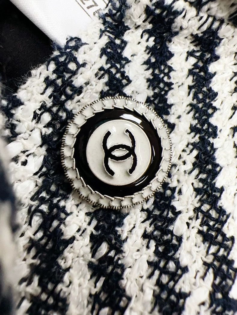 Chanel Chanel 16p black and white twill woven coat Size XXS / US 00 / IT 34 - 6 Thumbnail